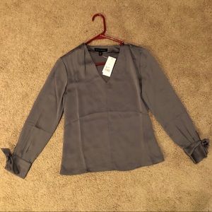 Banana Republic blouse gray xxs p